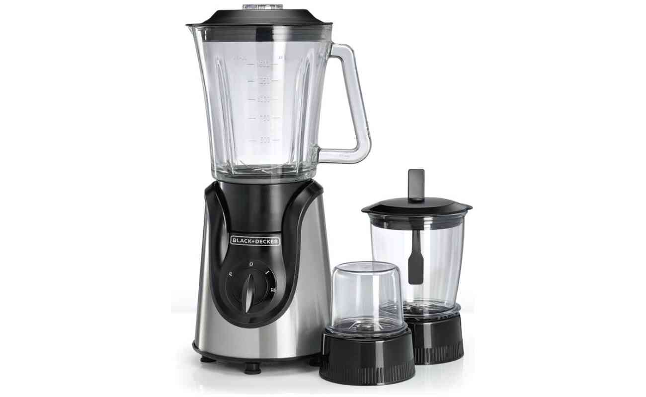 Black+Decker Glass Blender with Grinder + Mincer - BX600G