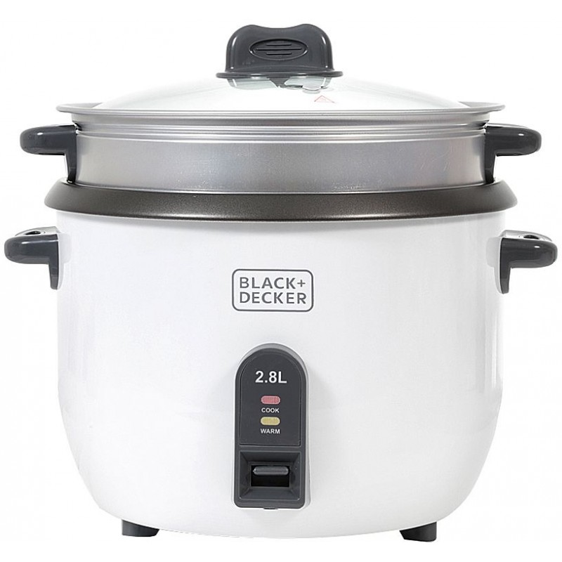 2.5L Non-Stick Rice Cooker with Glass Lid
