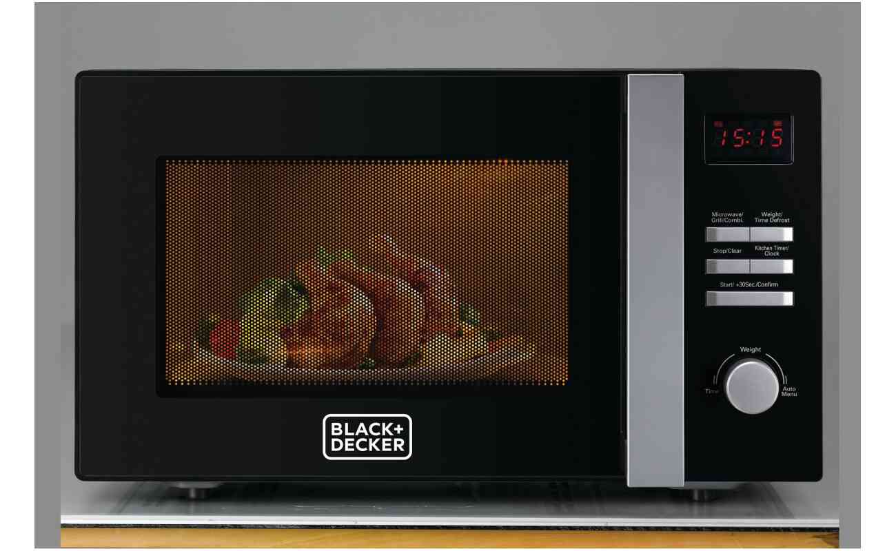 Black+Decker Microwave Oven with Grill 28 Liters, Black – MZ2800PG
