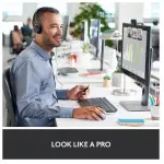 ⁦كاميرا ويب Logitech C920S HD Pro مع مصراع للخصوصية - مكالمات فيديو عريضة وتسجيل ، كاميرا دفق 1080 بكسل⁩ - الصورة ⁦2⁩
