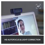⁦كاميرا ويب Logitech C920S HD Pro مع مصراع للخصوصية - مكالمات فيديو عريضة وتسجيل ، كاميرا دفق 1080 بكسل⁩ - الصورة ⁦4⁩