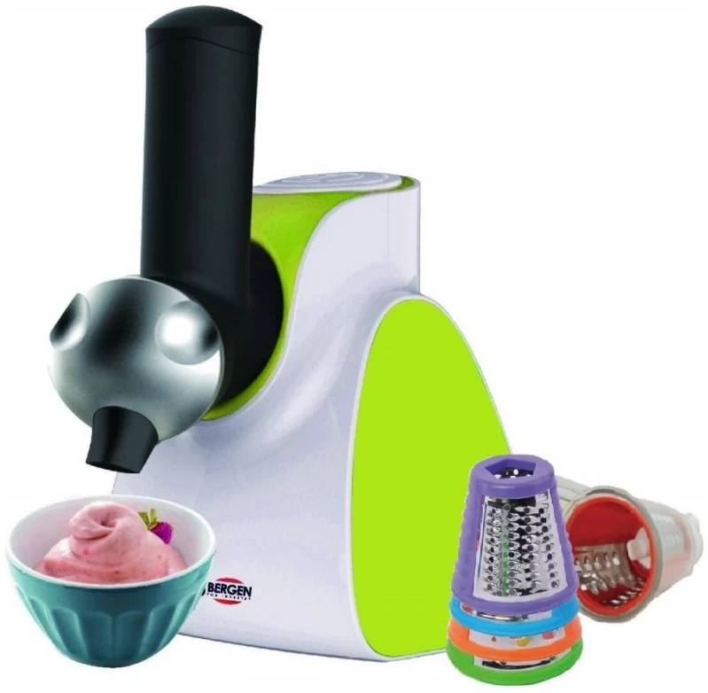 BERGEN 2 IN 1 - VC-04GN Ice Cream Machine and Vegetable & Fruit Salad Cutter ماكينة صنع الآيس كريم - برجن - أخضر - VC02 - الصورة 1