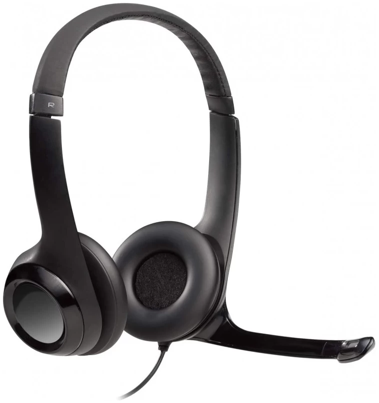 Logitech Wired Stereo Headphones with Noise Cancelling Microphone, USB - H390