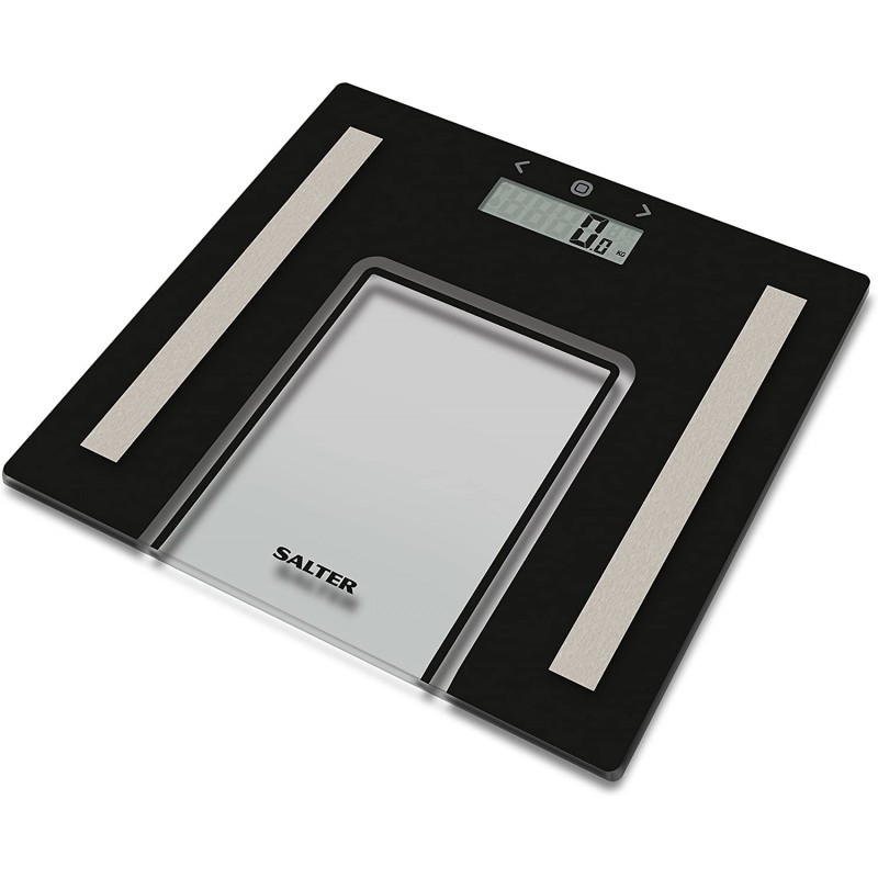 Salter, Ultra Slim Glass Analyzer Scale, Black - 9128BK3R سالتر ميزان جسم تحليلي الترا سليم يزن حتى 180 كجم – أسود - الصورة 1