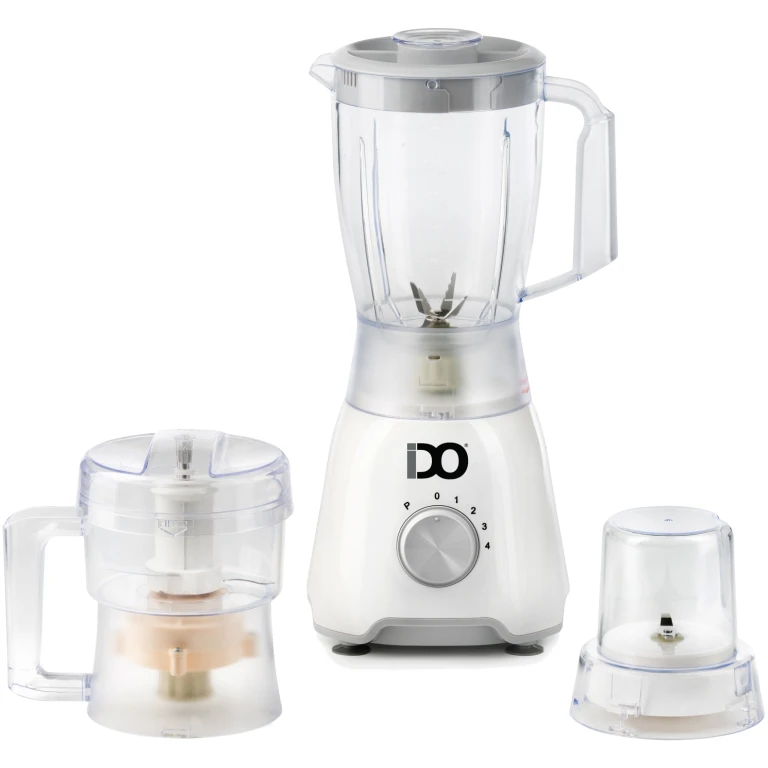 IDO Blender + Vegetables & Meat Chopper 600 W, White - BLCH600-WH