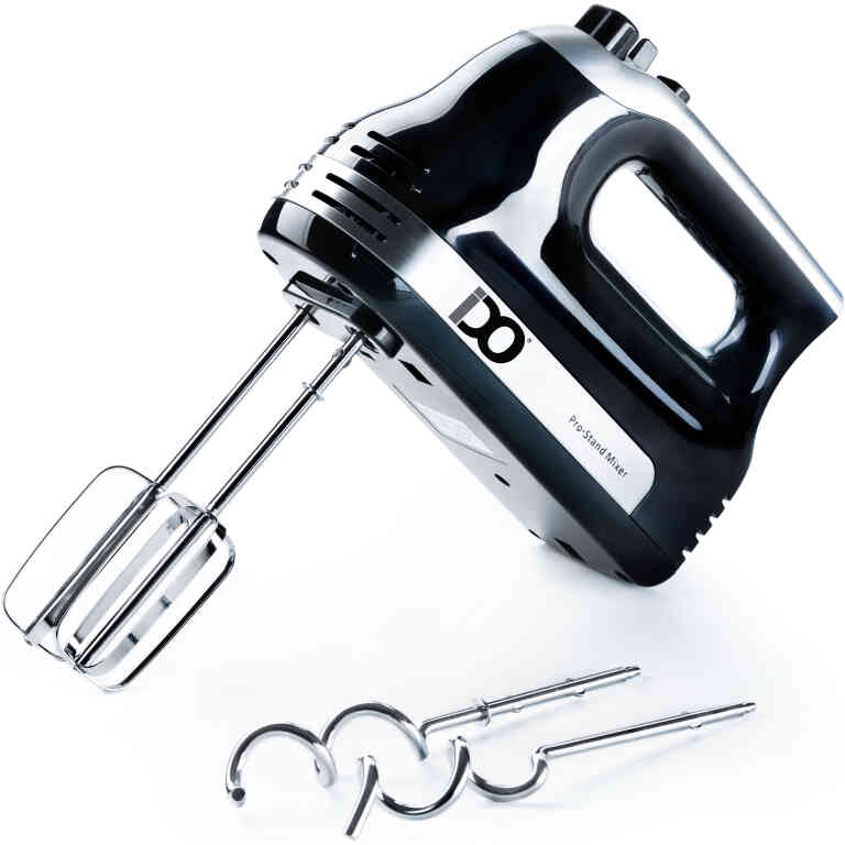 IDO Hand Mixer 500 W with 5 Speeds, Black - HM500-BK