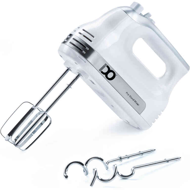 IDO Hand Mixer 500 W with 5 Speeds, White – HM500-WH