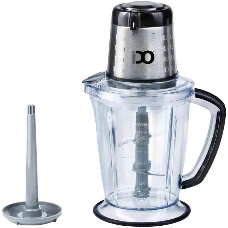 IDO Vegetables & Meat Chopper 800 W with 2 Speeds, Black - CH800-BK