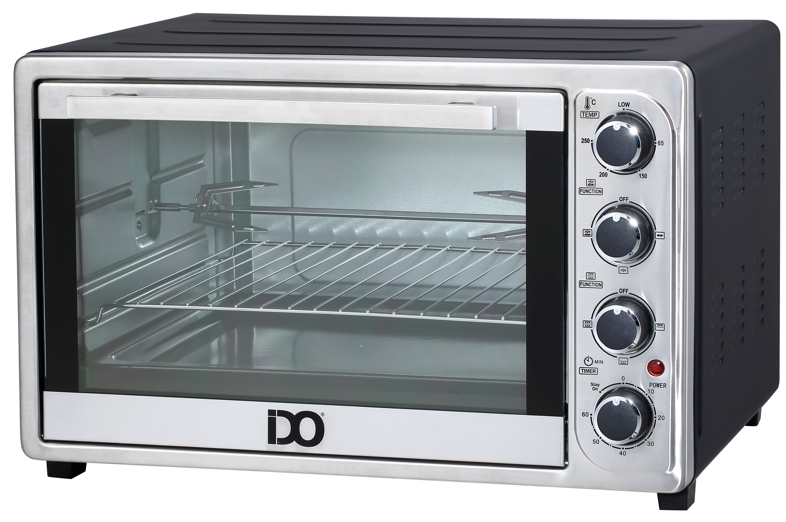 IDO Double Glass Toaster Oven 50 Liters, Silver - TO50DG-SV IDO Double Glass Toaster Oven 50 Liters, Silver - TO50DG-SV