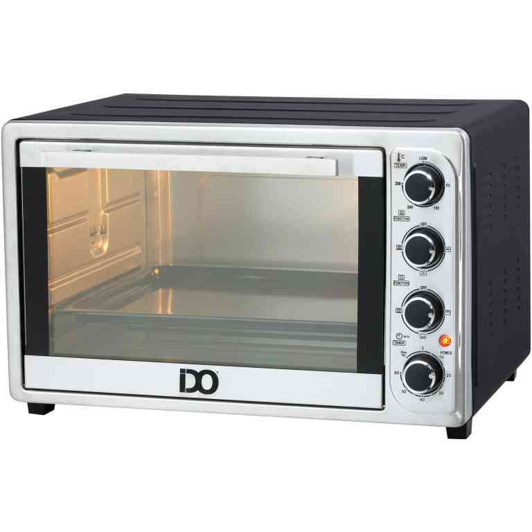 IDO Double Glass Toaster Oven 50 Liters, Silver - TO50DG-SV