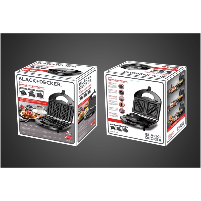 Black+Decker 3 in 1 Sandwich Maker 780W – TS4080
