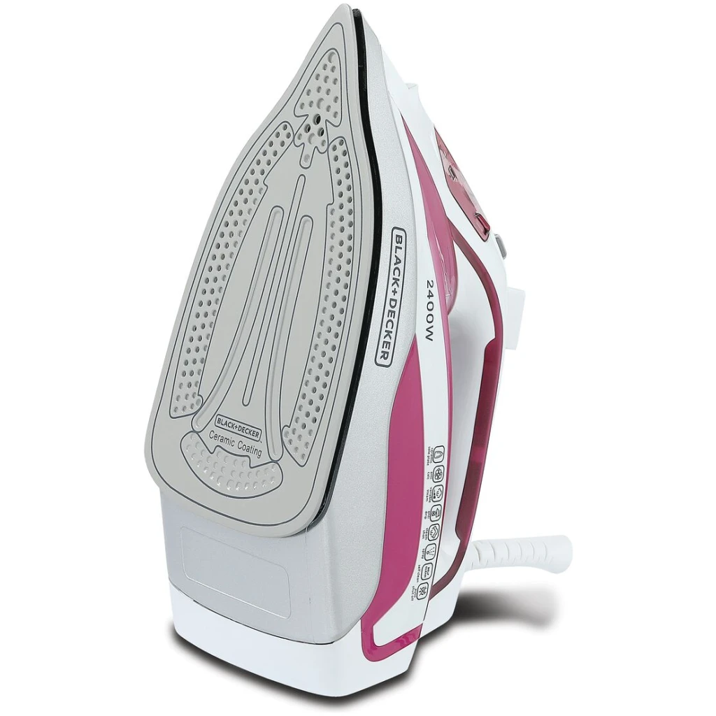 Black+Decker Ceramic Steam Iron 2400W Pink – X2400
